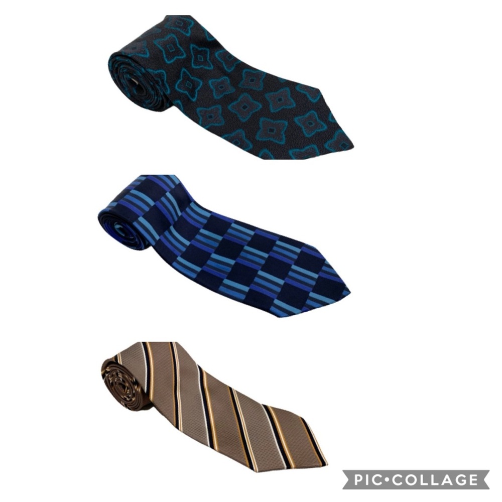X3 Italian silk neck ties